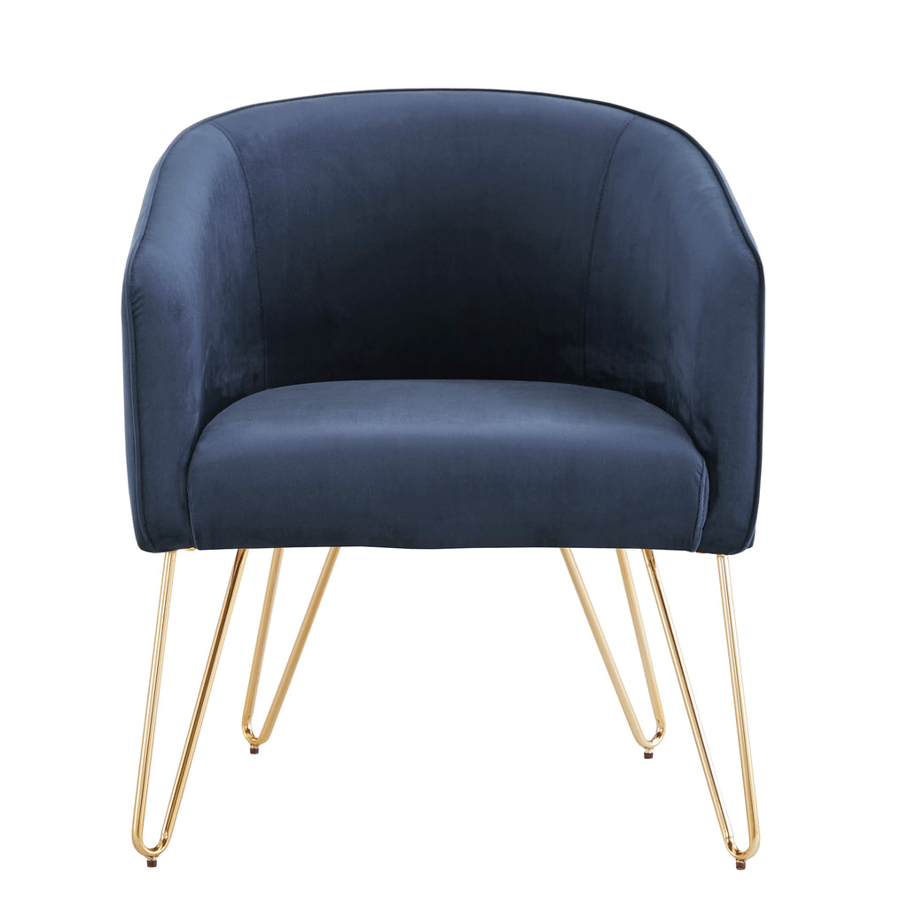 Dark Blue Velvet Accent Chair H903