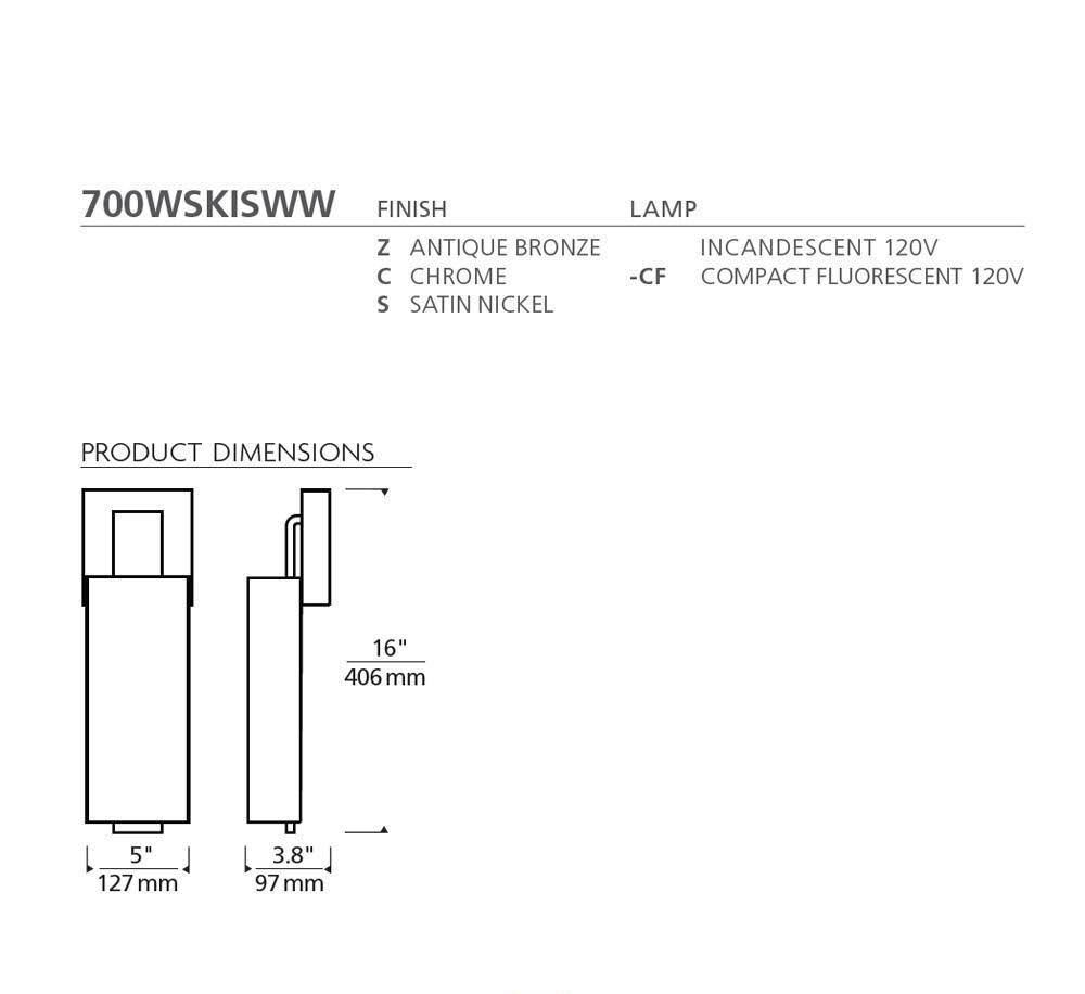 Satin Nickel Wall Light L562369