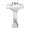 White Pedestal Bathroom Sink A3484