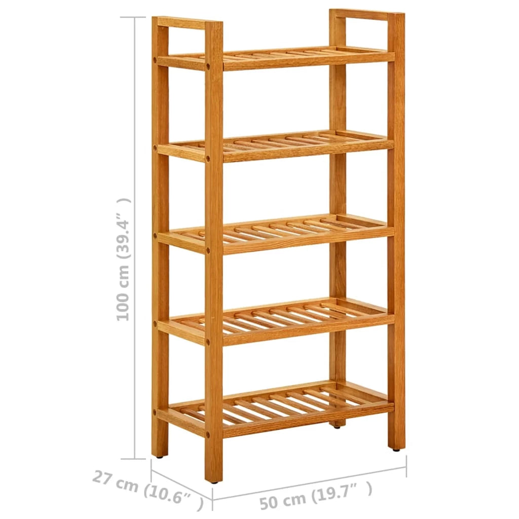 5-Tier Wooden Shoe Rack with Storage Shelves N6573