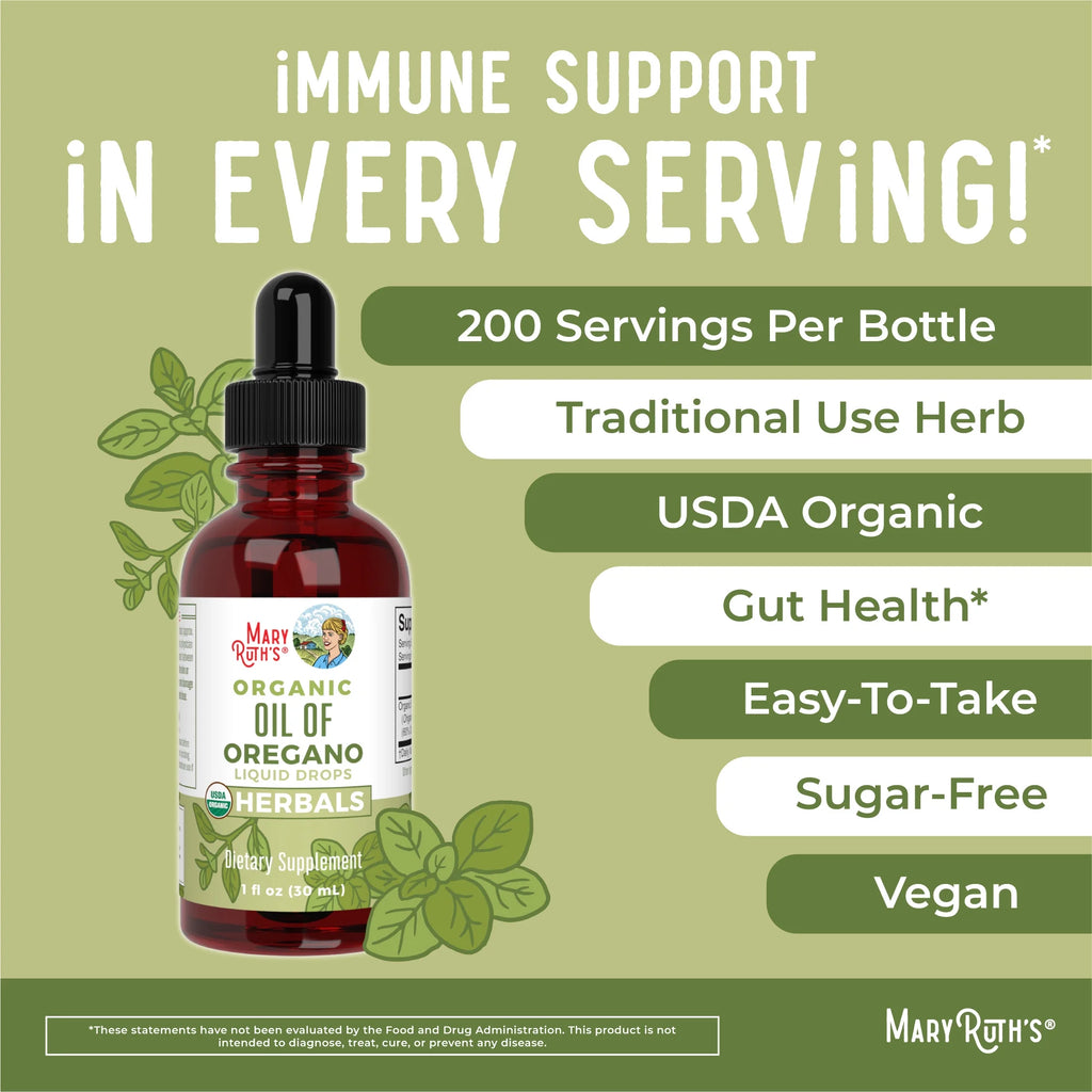 USDA Organic Oil of Oregano Liquid Drops, 1 fl oz / 30ml F283