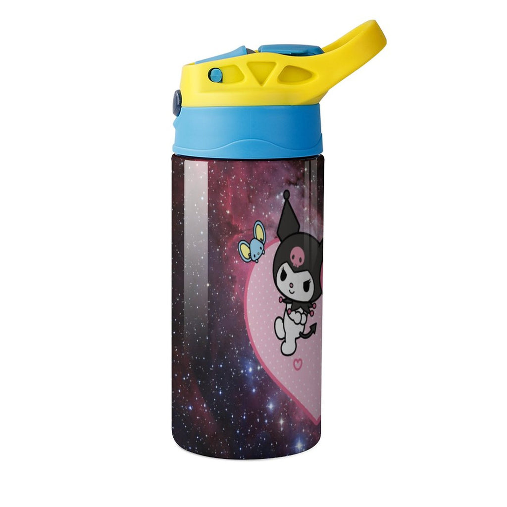 Stainless Steel Vacuum Insulated Water Bottle with Straw O24515