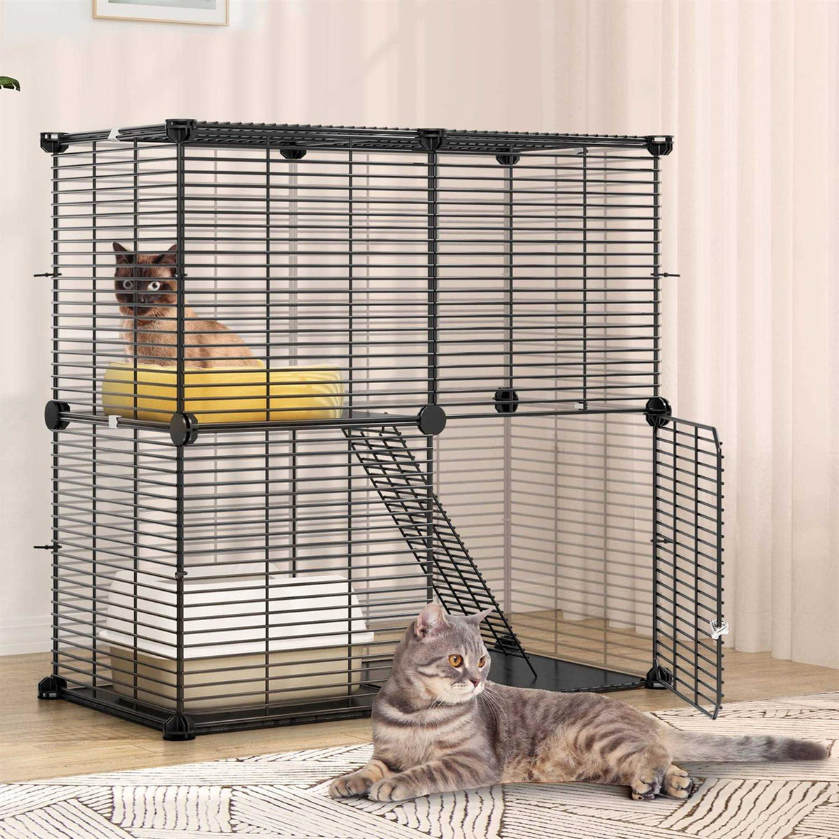 2-Tier Indoor Cat Cage Pet Playpen M447