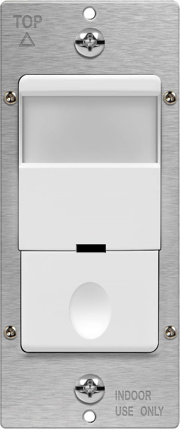 White PIR Motion Sensor Light Switch B6536