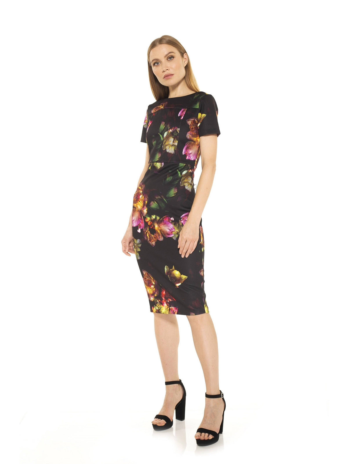 Black Midi Sheath Dress U19438