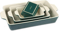 Ceramic Baking Dish Set of 4 Pcs, Rectangular Porcelain Bakeware, 14.7 x 8.5 x 2.6 Inches P871