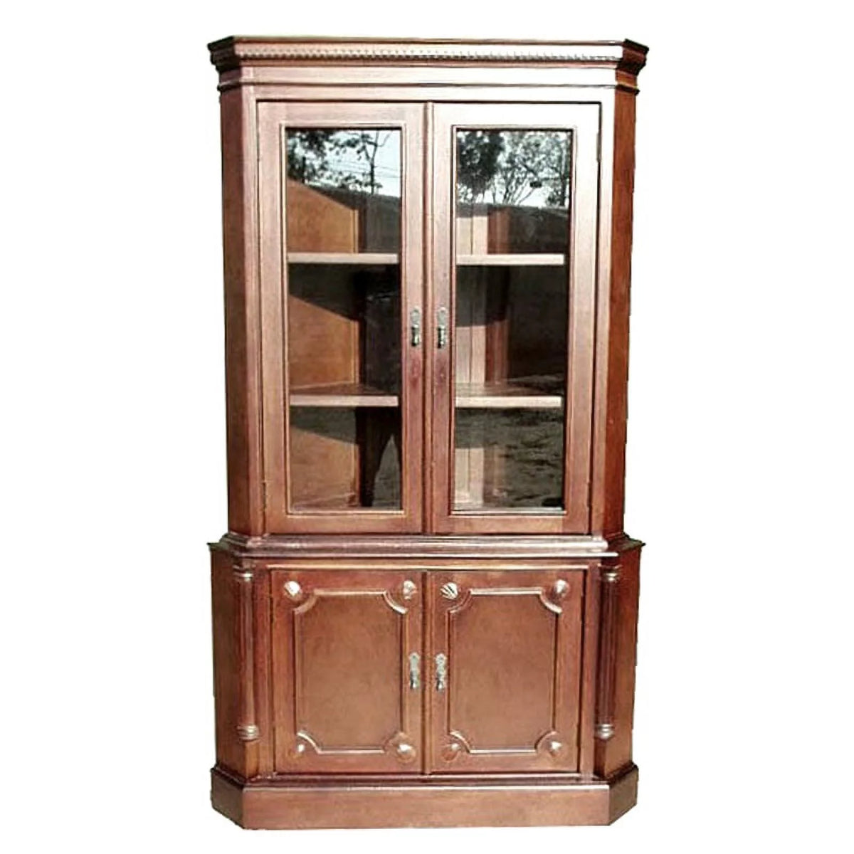 2 Door Mahogany Wood Corner Cabinet P116984