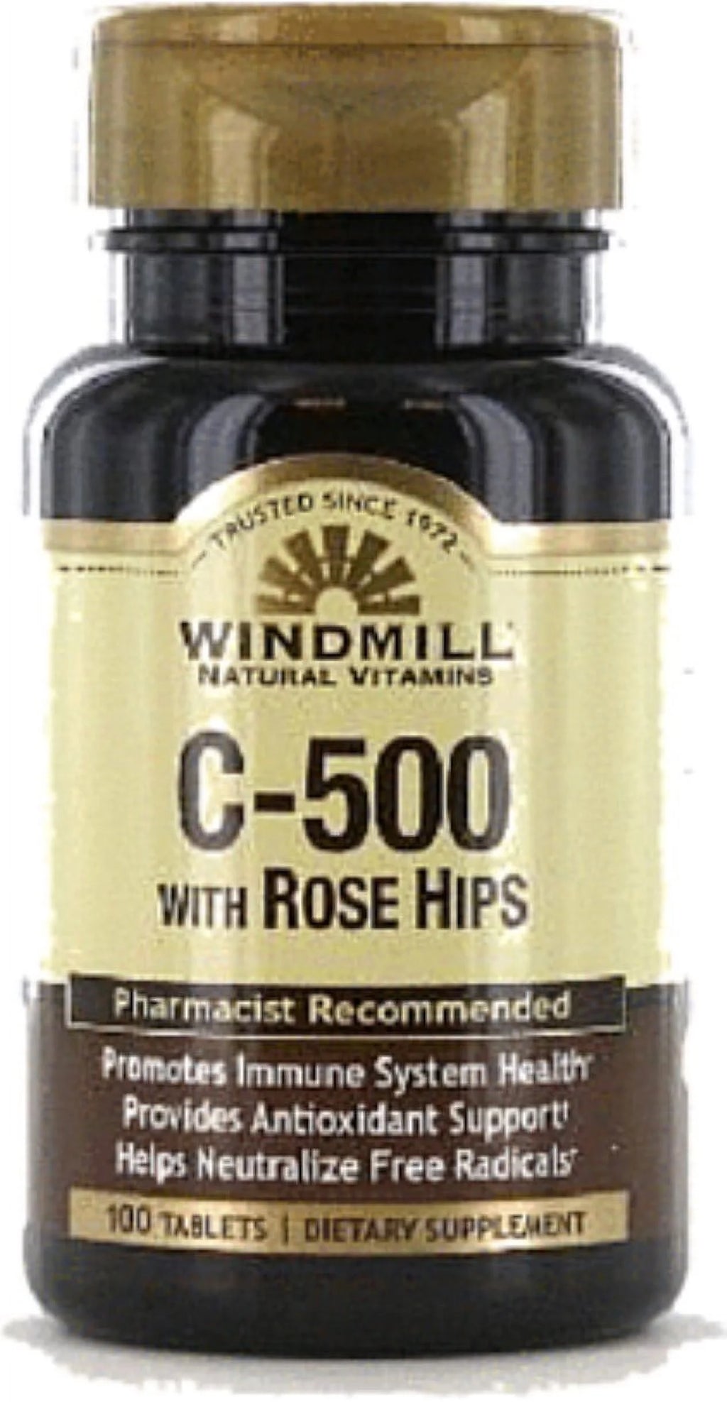 Vitamin C-500 Tablets Rose Hips 100 Tablets Pack of 2 H9057