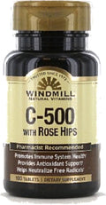 Vitamin C-500 Tablets Rose Hips 100 Tablets Pack of 2 H9057