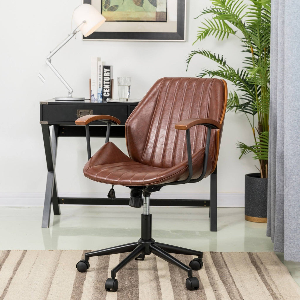 Cream Adjustable Swivel Desk Chair X265