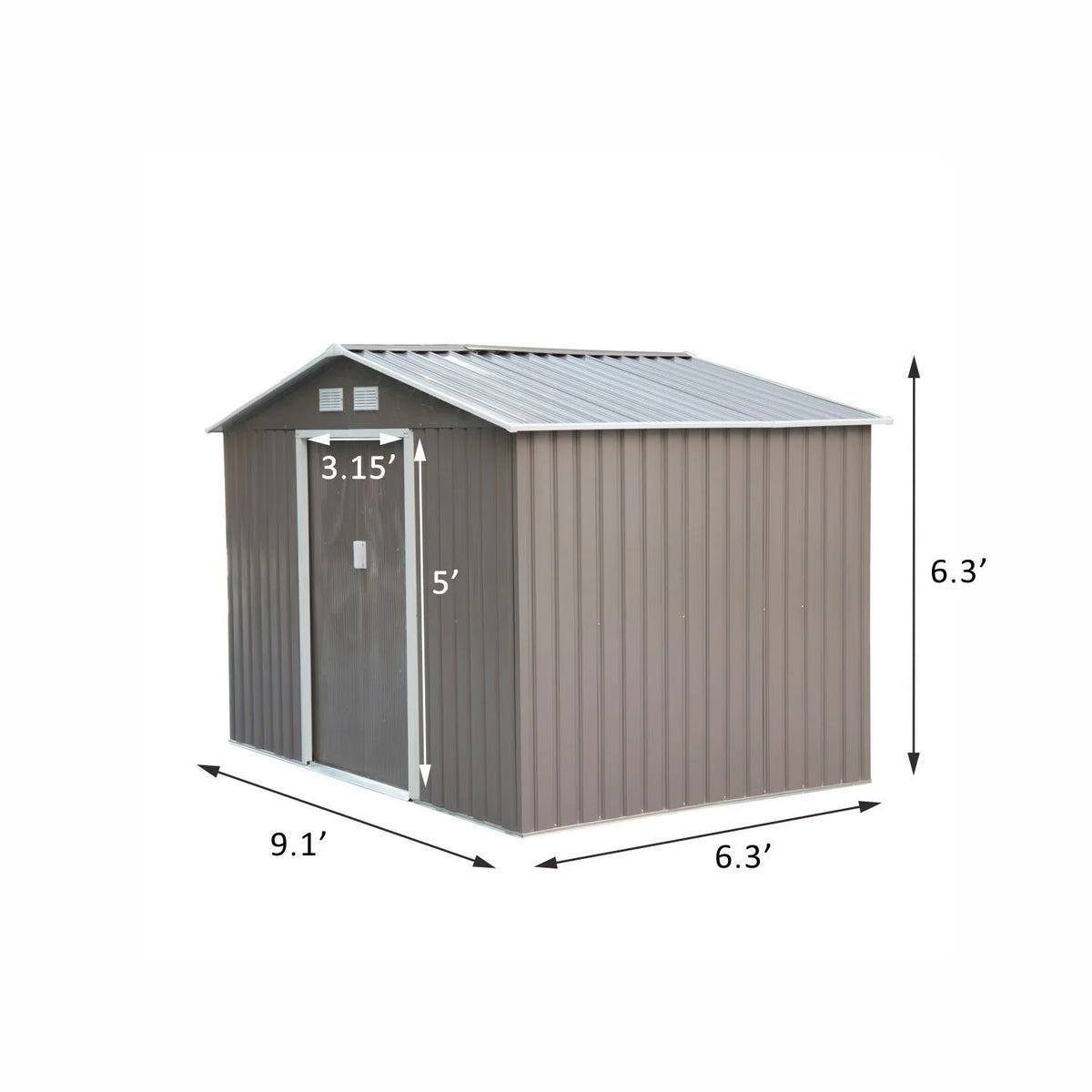 Outdoor Metal Garden Storage Shed P53103