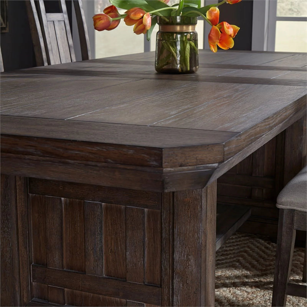Oak Wood Trestle Table G150274
