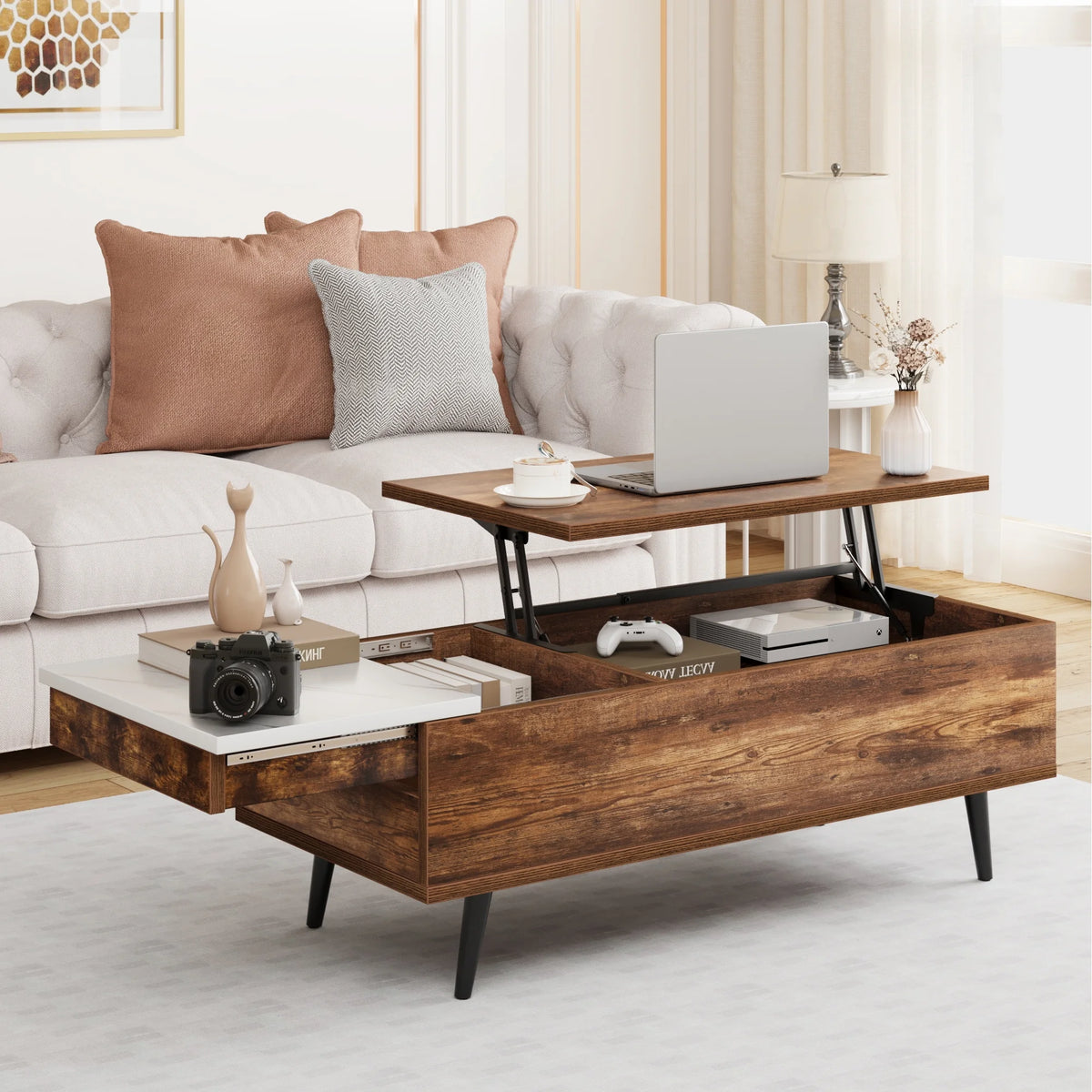 Lift Top Coffee Table with Storage Box E9640