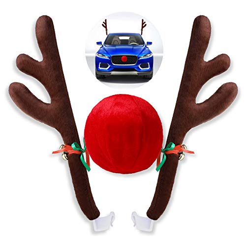 Christmas Car Decorations with Jingle Bells and Red Nose D490