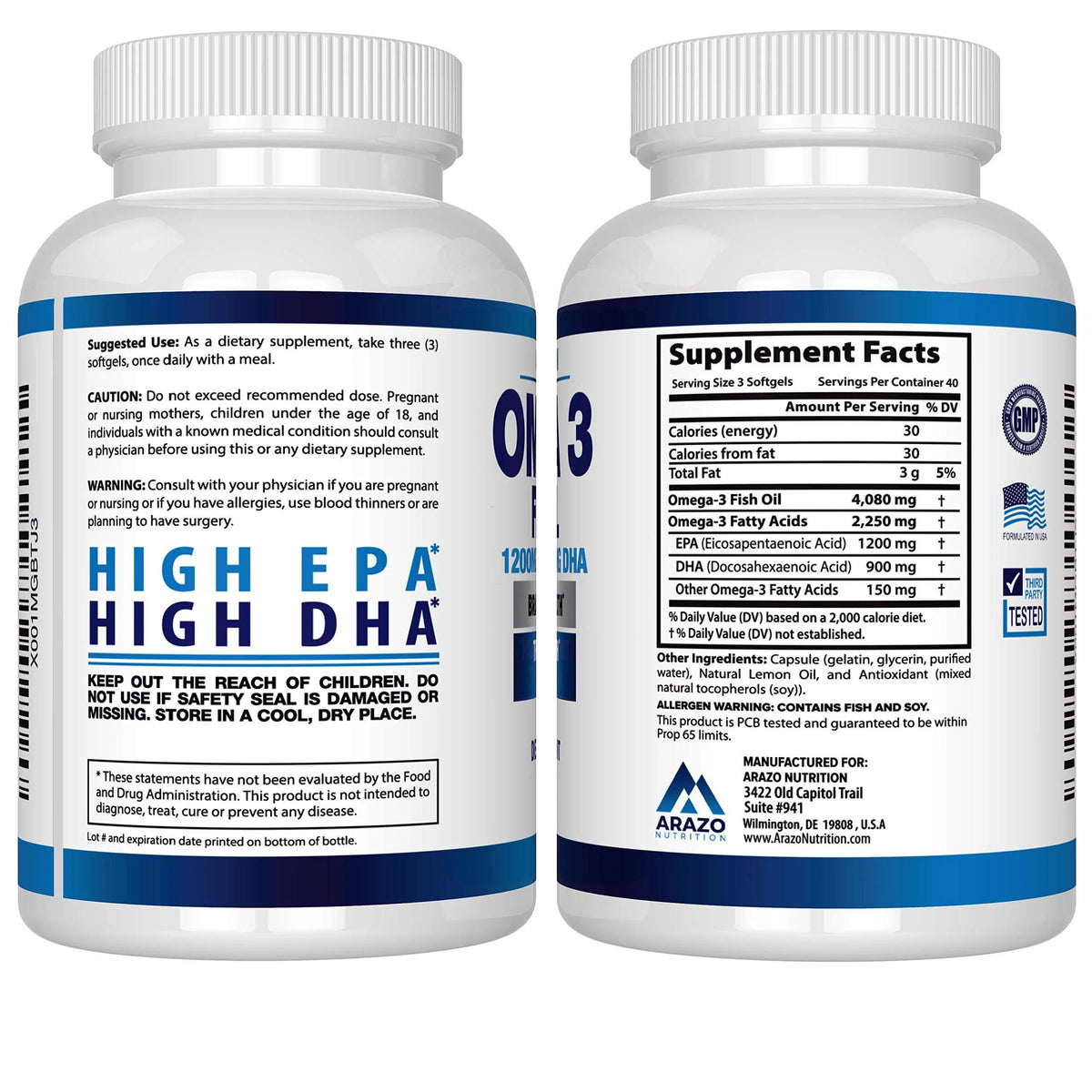 2250mg Omega 3 Fish Oil Q7538