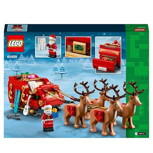 LEGO Santa's Sleigh Building Toy Set with Santa Claus Figurine & Reindeer E681