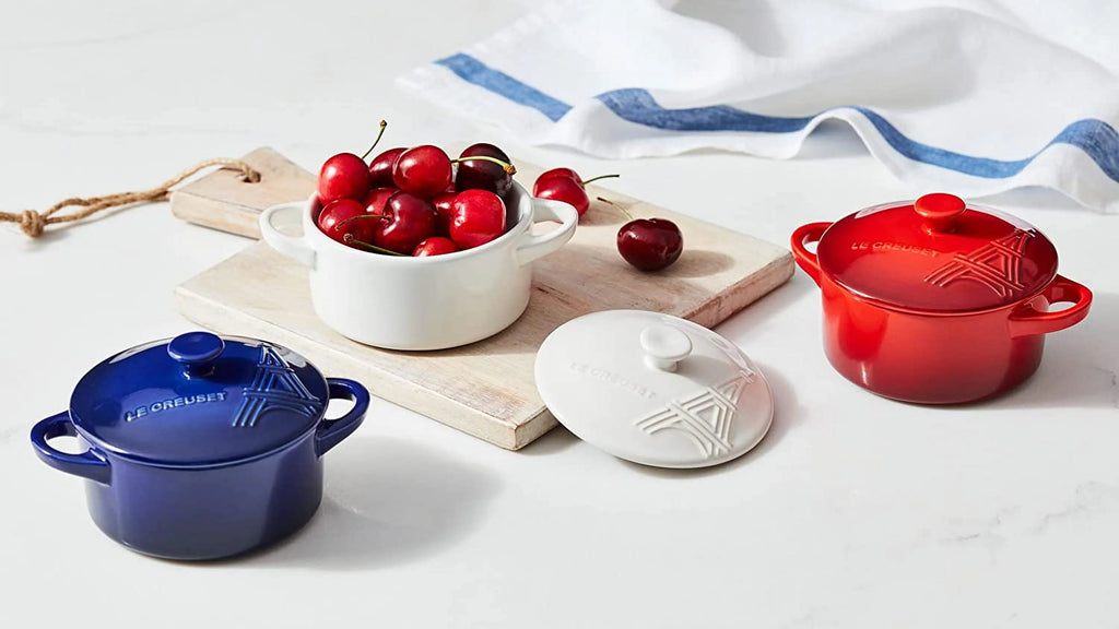 White 8 Ounce Stoneware Mini Round Cocotte R975243