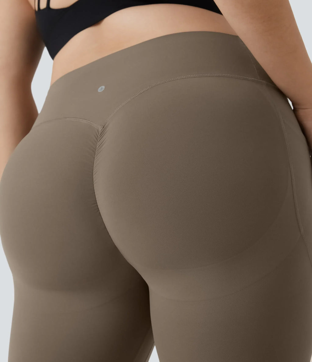 High Waisted Tummy Control Shaping Leggings Plus Size A129