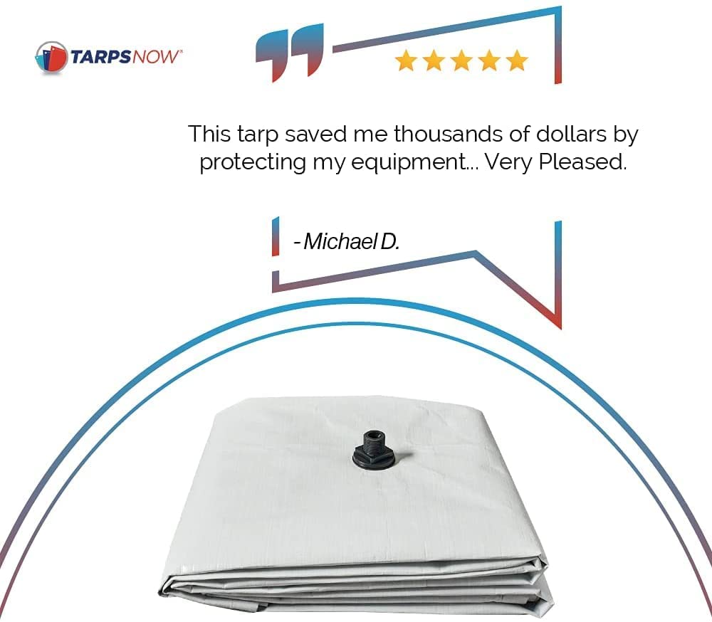 Roof Leak Diverter Kit, Waterproof Tarp, White (7'x7') L410