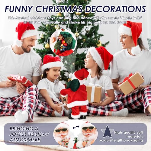 Electric Santa Claus Toy with Shaking Belly and Feet K6048