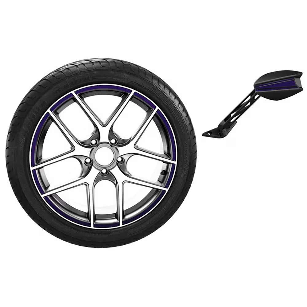 Navy Blue Rim and Mirror Decal Kit Y15232