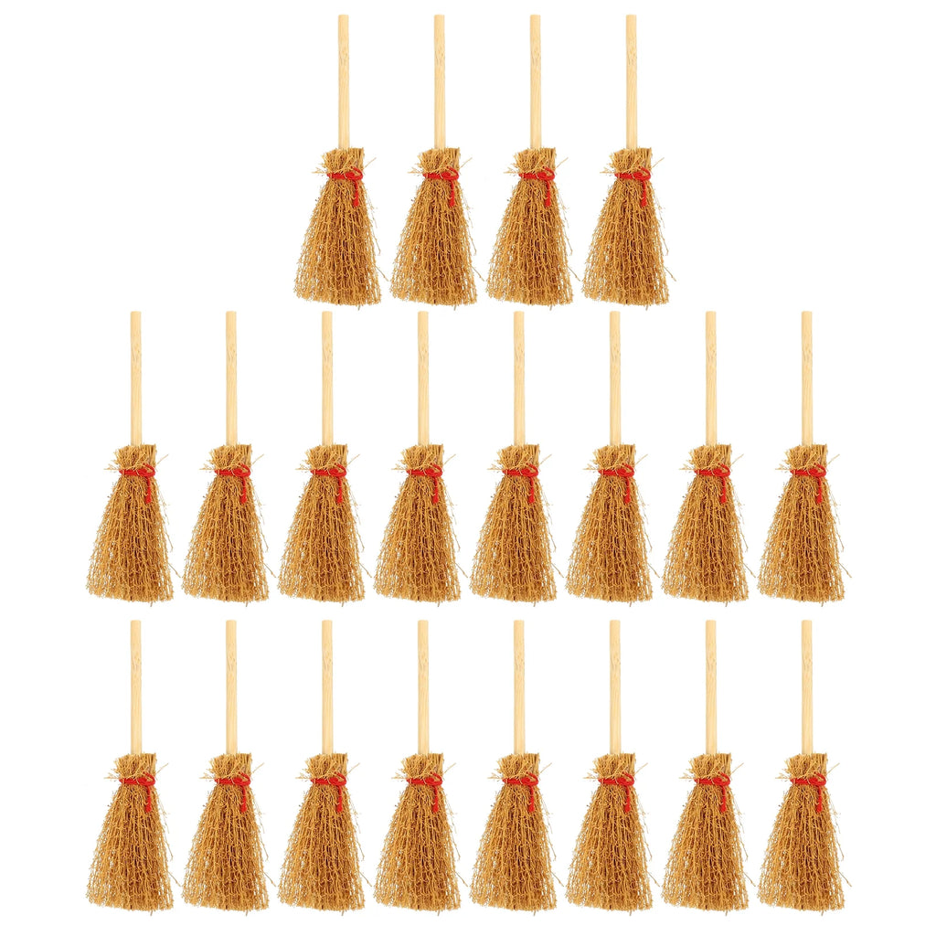 20Pcs Doll House Brooms Miniature Cleaning Tool Models F84351