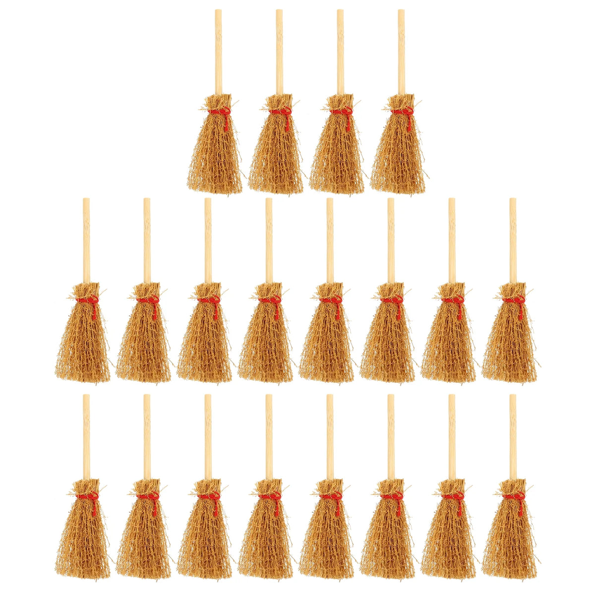 20Pcs Doll House Brooms Miniature Cleaning Tool Models F84351