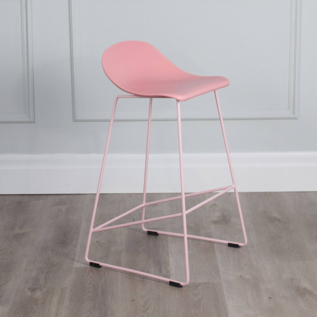 Set of 2 Plastic & Metal Sled Counter Stool X90380