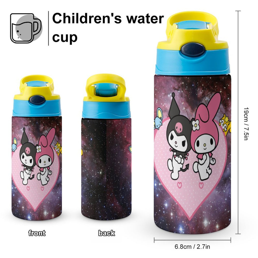 Stainless Steel Vacuum Insulated Water Bottle with Straw O24515