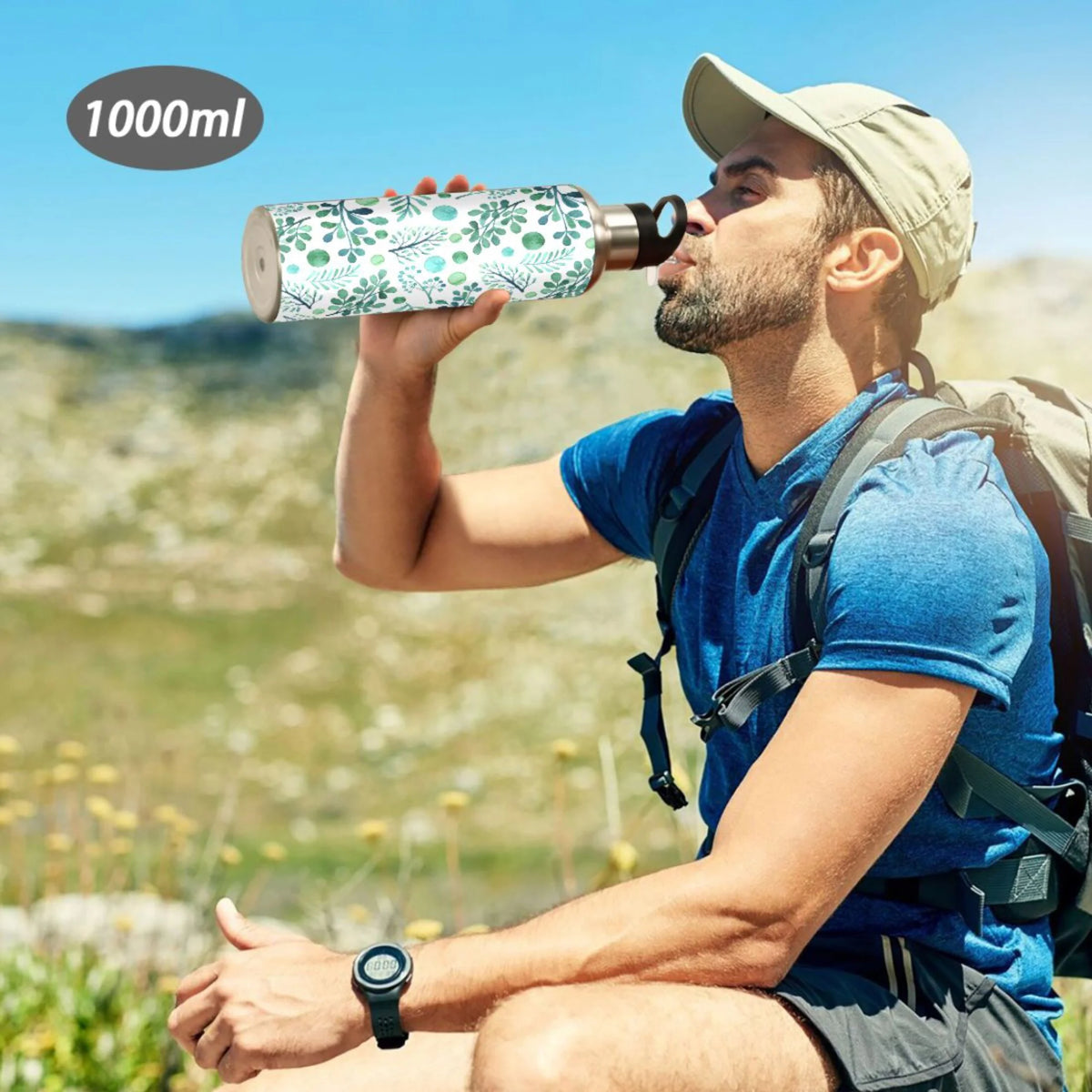 20 oz Insulated Stainless Steel Water Bottle with Straw Lid Z569656
