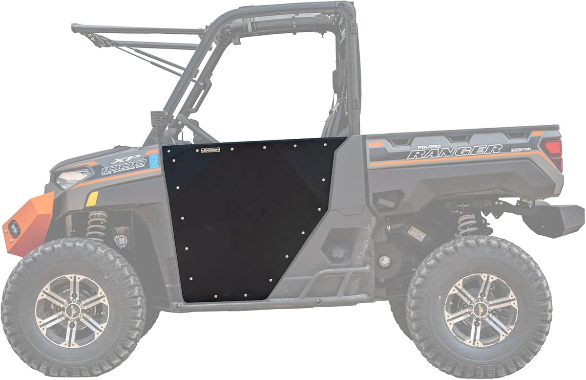 Aluminum Doors for Polaris Ranger XP 1000, Powder Coated Black, Pre-Assembled Q225448