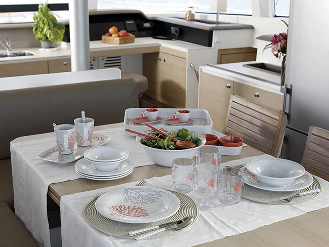 Melamine Deep Plate Coral 6 Pcs Z4699