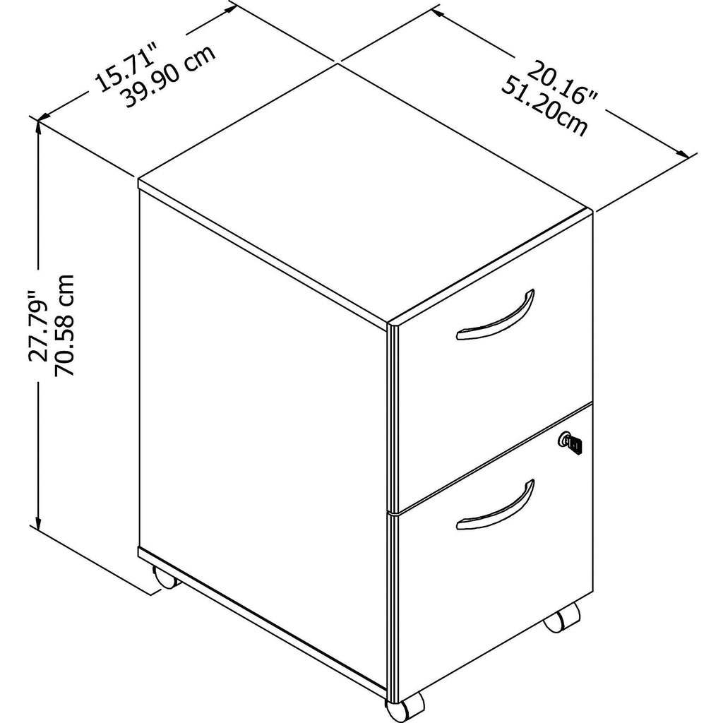 Black 2 Drawer Mobile File Cabinet R81978