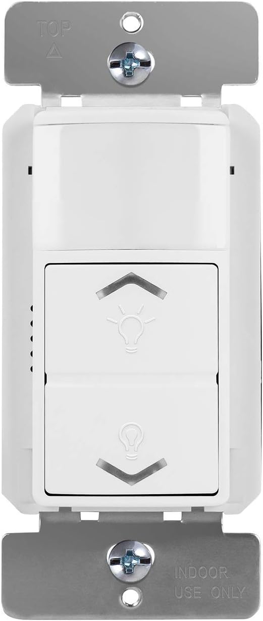 White PIR Motion Sensor Light Switch B6536