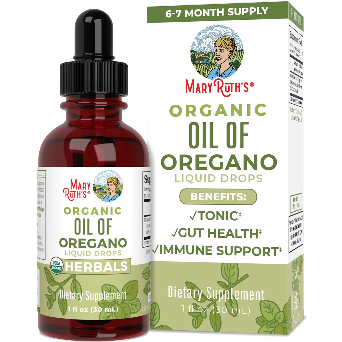 USDA Organic Oil of Oregano Liquid Drops, 1 fl oz / 30ml F283