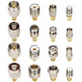 SMA Connector Kit Adapter Standard SMA/BNC/UHF/N/F Male to Female Cable Connector Converter Pack of 16 J83507