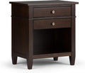 White Solid Wood 2 Drawer Nightstand X60564