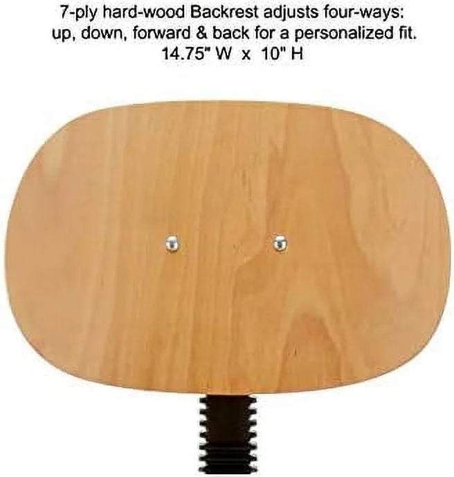 Wood Rolling Pneumatic Chair Adjustable Back and Seat V730350