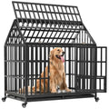 Heavy Duty Metal Dog Crate with 4 Lockable Wheels D207029
