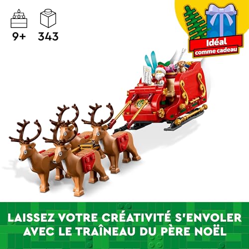 LEGO Santa's Sleigh Building Toy Set with Santa Claus Figurine & Reindeer E681