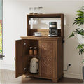 Walnut Coffee Bar Cabinet with Storage A793255