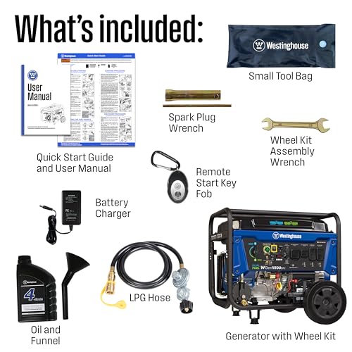 12500 Peak Watt Tri-Fuel Portable Generator W5402