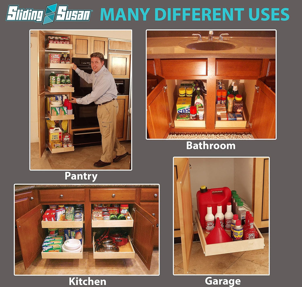 Pull Out Cabinet Organizer with Soft Close Dovetail Shelves S8858