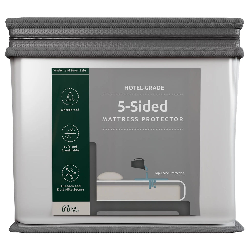 5-Sided Fitted Mattress Protector, Twin-XL L1114