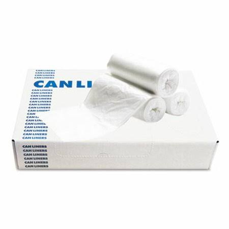 56 Gal 0.6 Mil White Waste Can Liners L156389