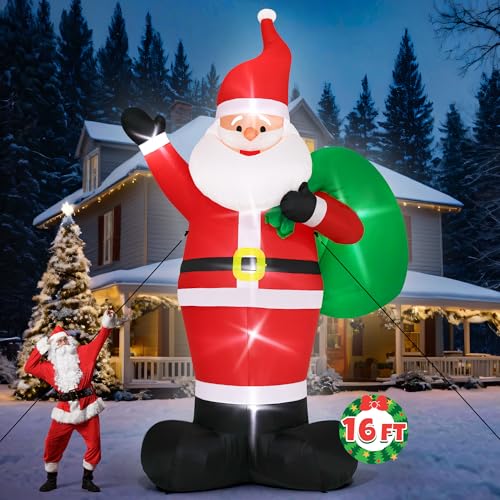 15FT Inflatable Santa Claus with 8pcs LED H10577