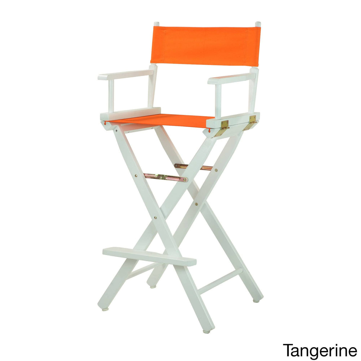 Director's Chair White Frame Tangerine Canvas Z4536