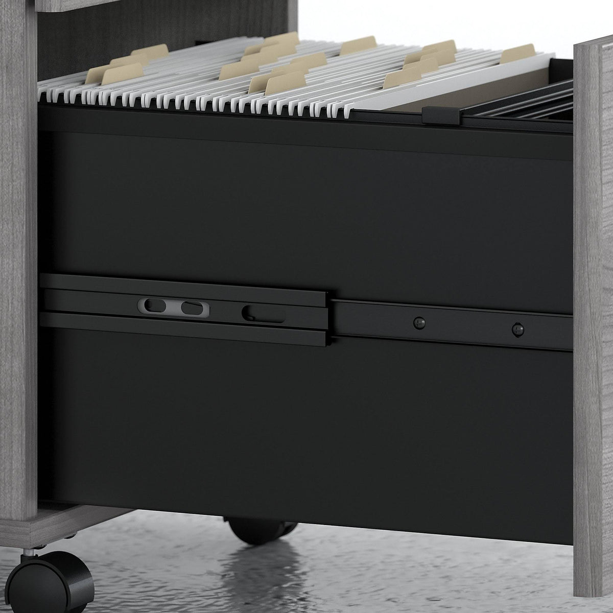 Black 2 Drawer Mobile File Cabinet R81978
