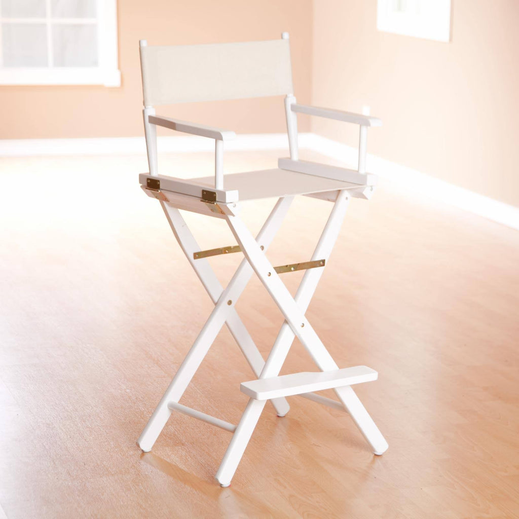 Director's Chair White Frame Tangerine Canvas Z4536