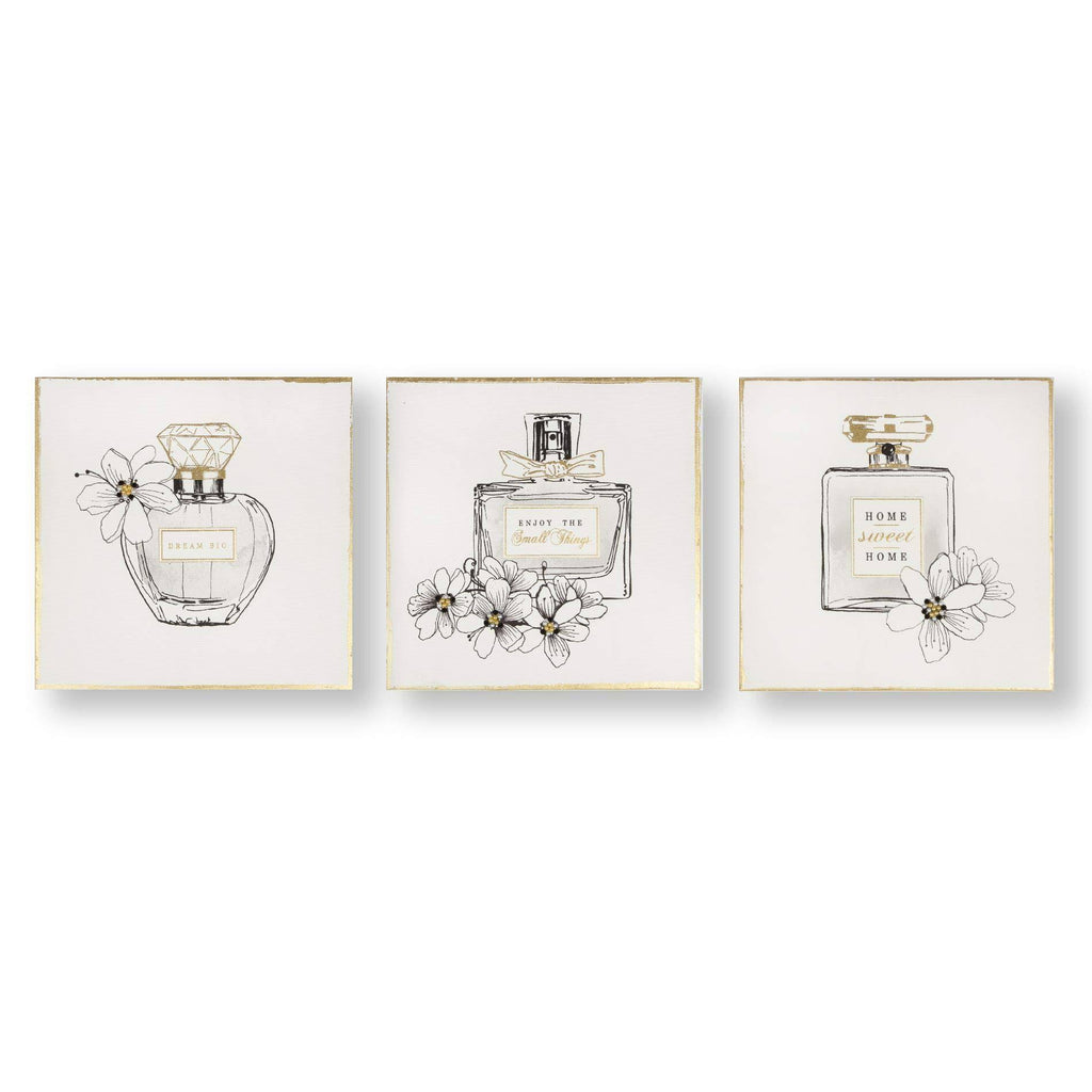 Canvas Perfume Bottles Set of 3 U79238
